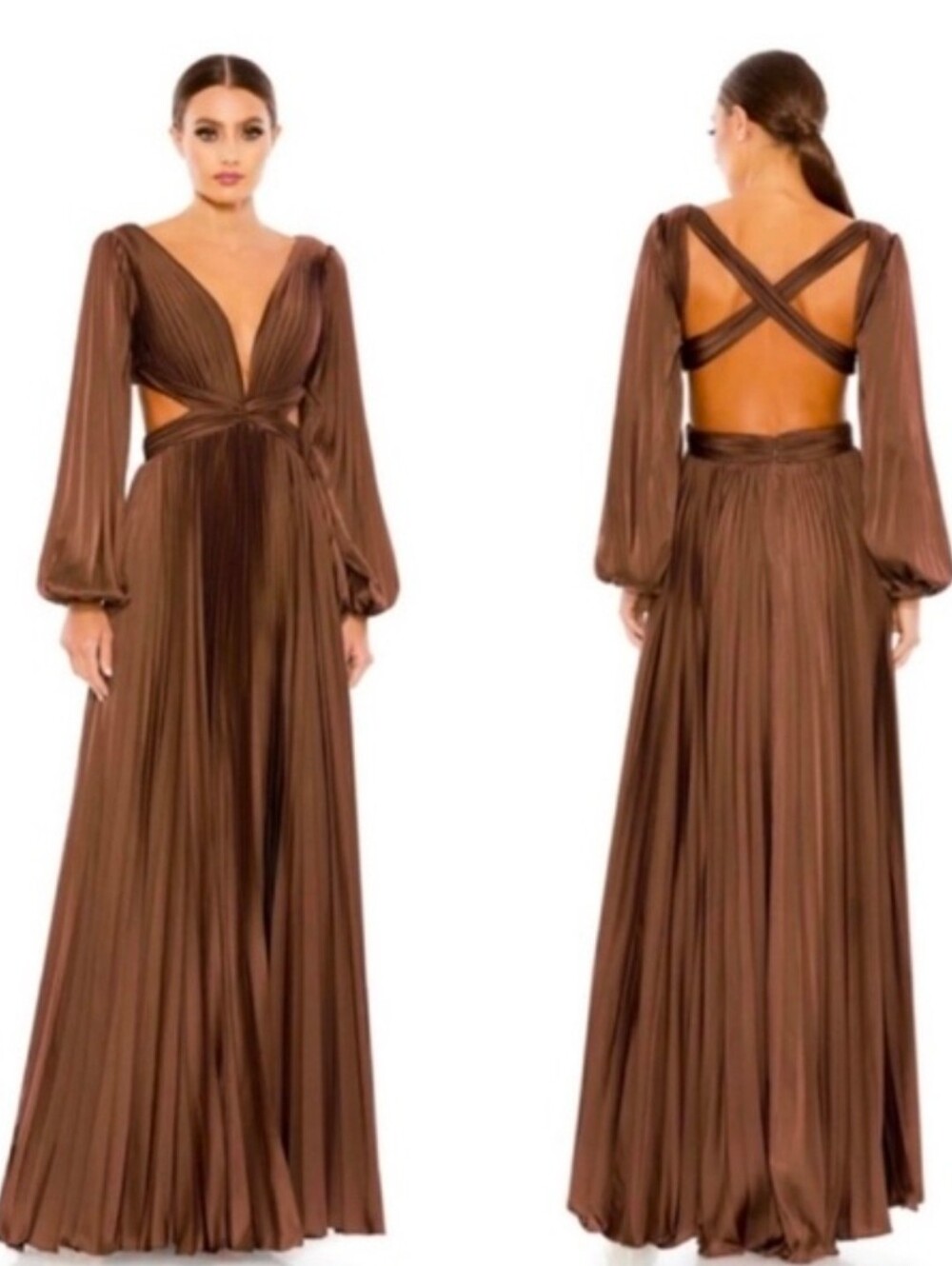 Mac Duggal NWT Espresso Brown Size 6 #26737